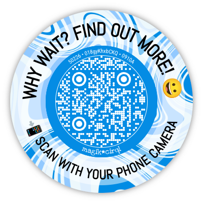 Blue QR code